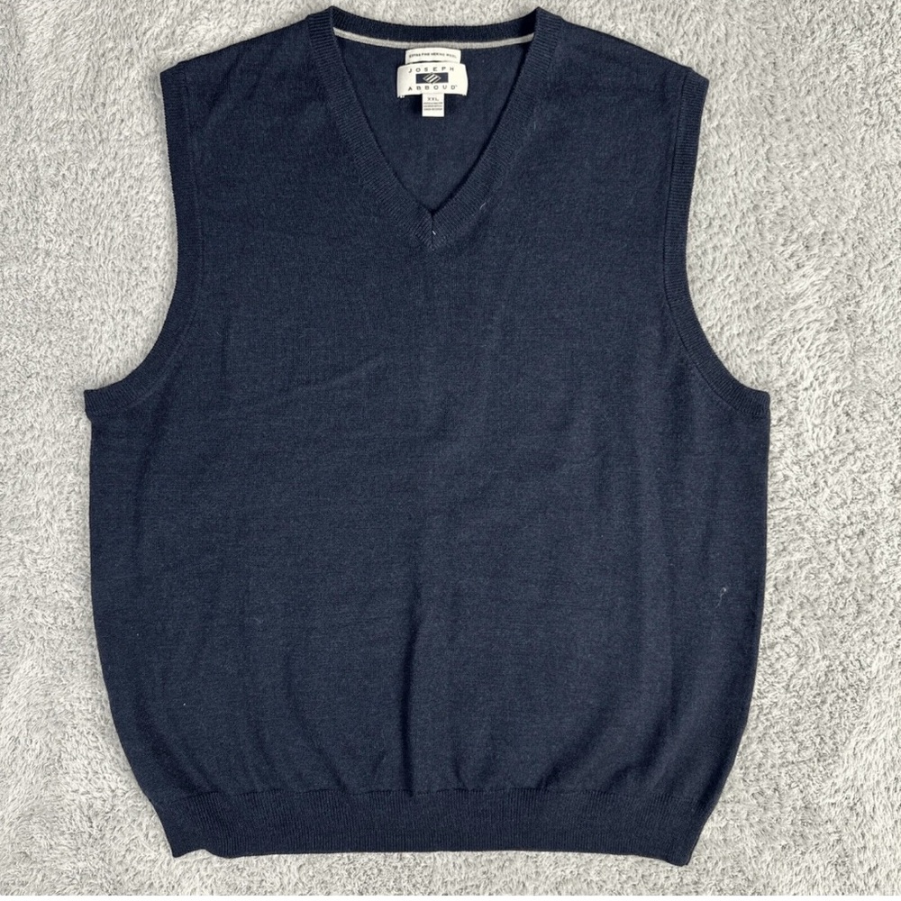 Joseph Abboud Men's Merino Navy Sweater Vest - Size XXL